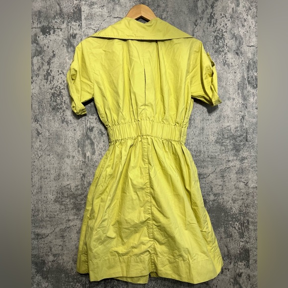 Neon green olive green gorgeous coat jacket dress - Picture 9 of 10